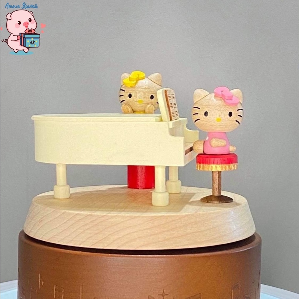 Sanrio Hello Kitty piano music box wooden